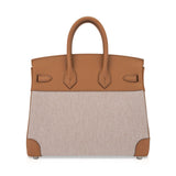 Load image into Gallery viewer, Biscuit Swift Leather &amp; Ecru Toile H with Palladium Hardware